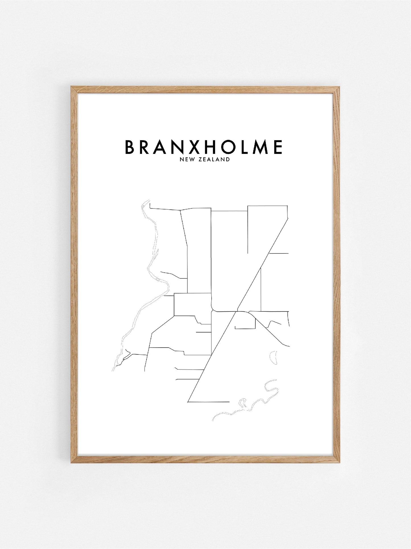BRANXHOLME, NZ HOMETOWN PRINT