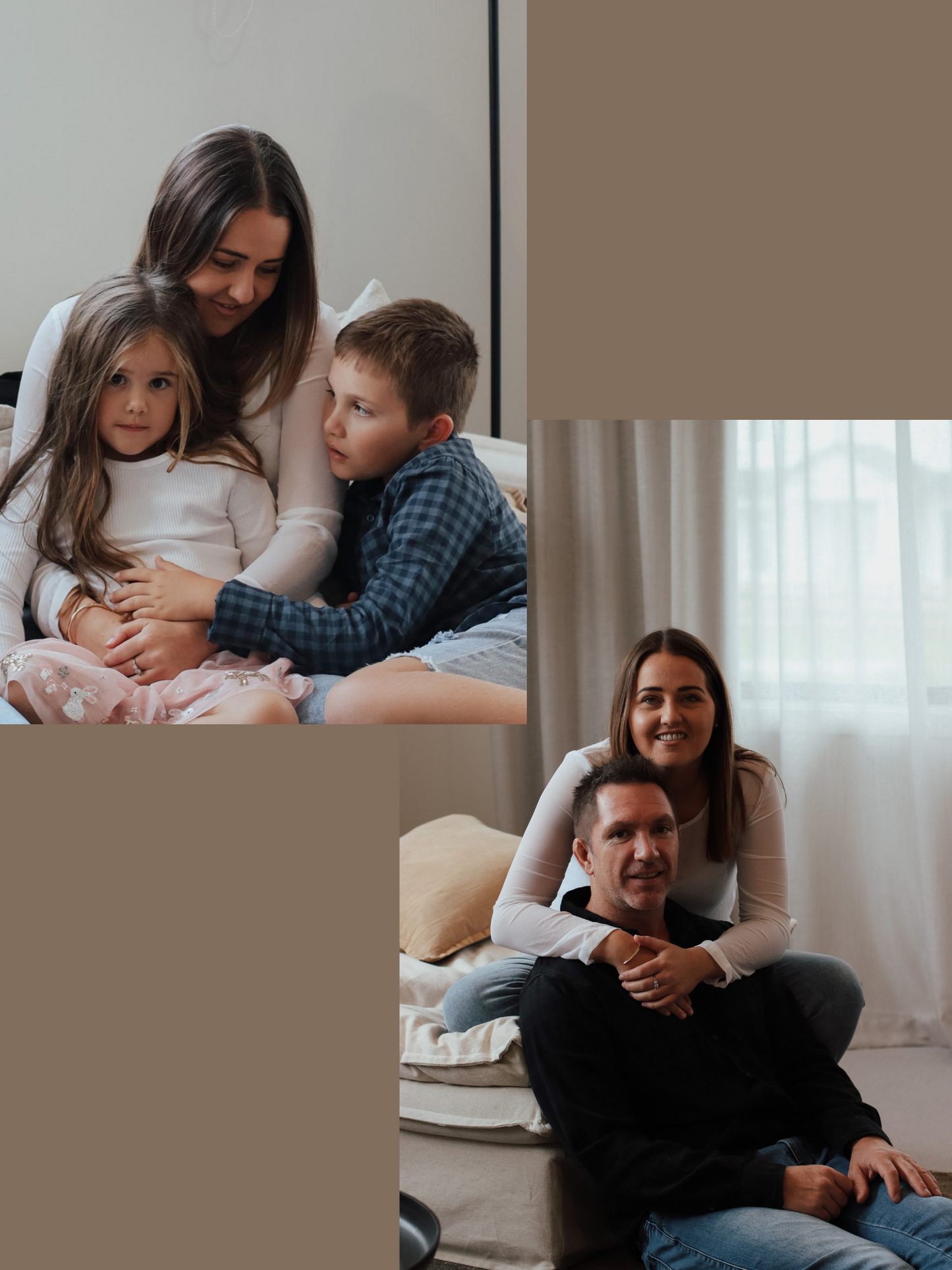 NZ Interior Designer Lucy Furniss with her husband and two children