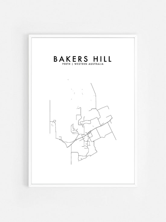 Load image into Gallery viewer, BAKERS HILL, PERTH, AUSTRALIA HOMETOWN PRINT
