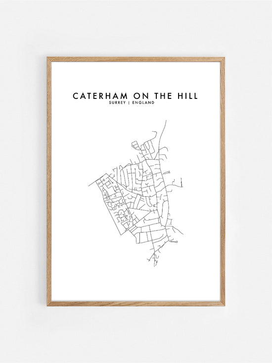 CATERHAM ON THE HILL, UK HOMETOWN PRINT