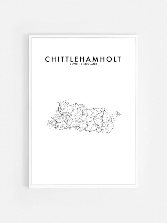 CHITTLEHAMHOLT, UK HOMETOWN PRINT