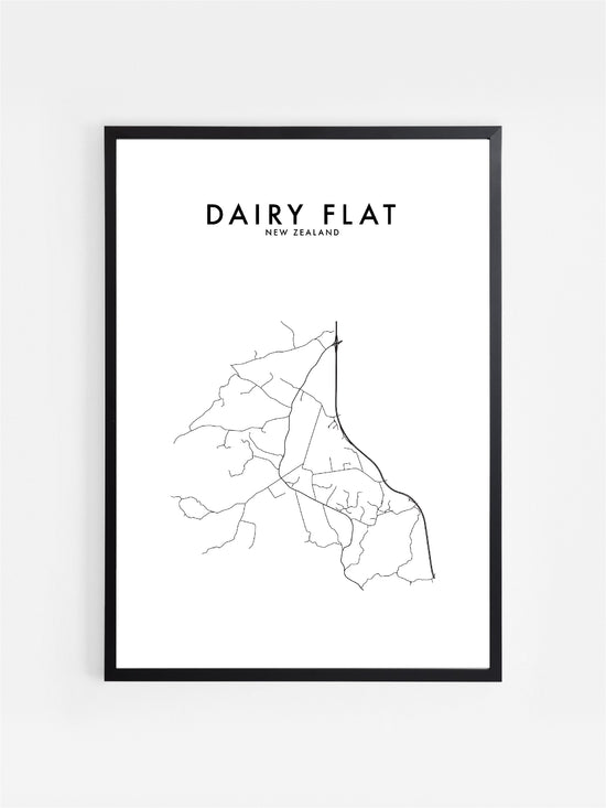 DAIRY FLAT, NZ HOMETOWN PRINT