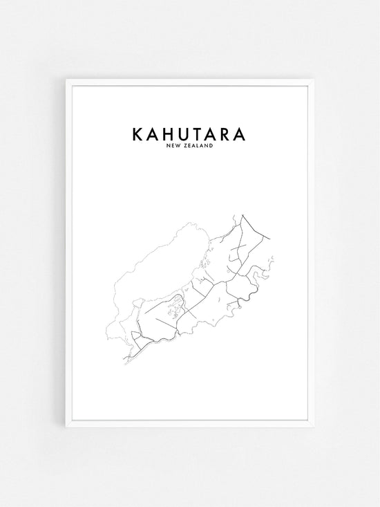 KAHUTARA, NZ HOMETOWN PRINT