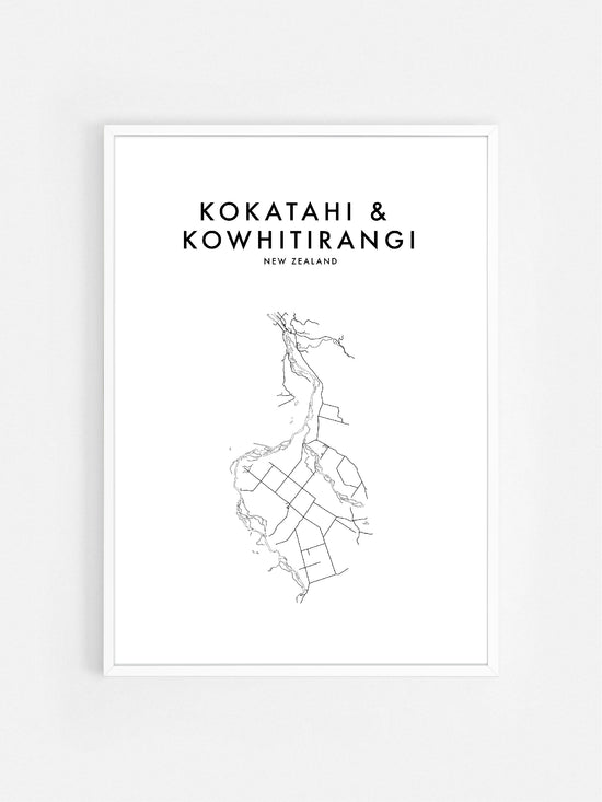 KOKATAHI & KOWHITIRANGI, NZ HOMETOWN PRINT