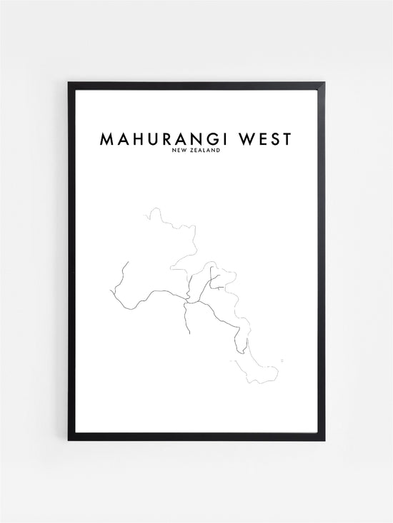 MAHURANGI WEST, NZ HOMETOWN PRINT