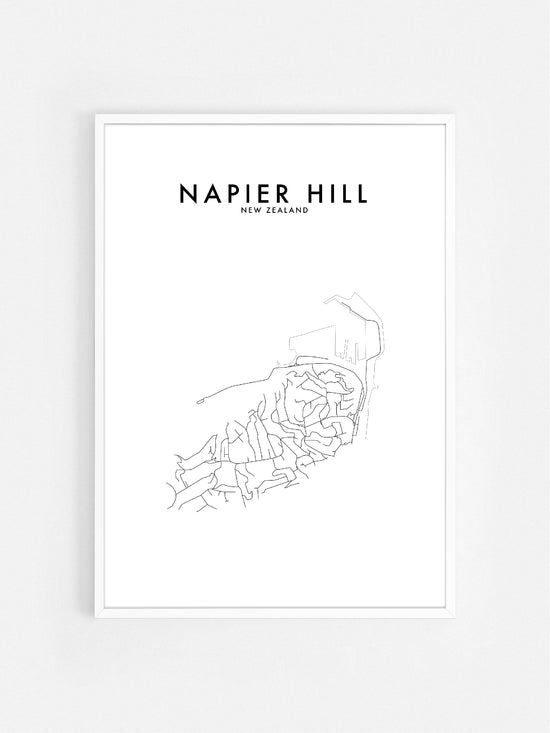 NAPIER HILL, NZ HOMETOWN PRINT