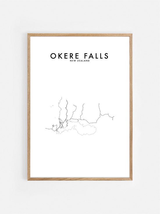 OKERE FALLS, NZ HOMETOWN PRINT