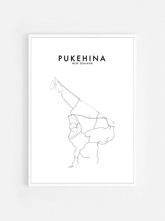 PUKEHINA, NZ HOMETOWN PRINT
