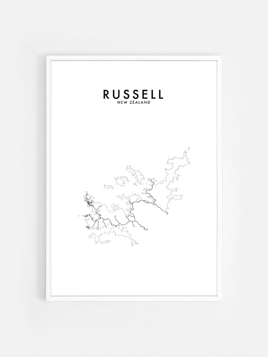 RUSSELL, NZ HOMETOWN PRINT