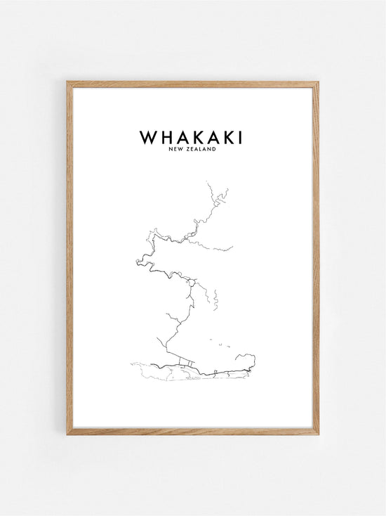 WHAKAKI, NZ HOMETOWN PRINT
